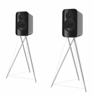 Q Acoustics Concept 300 Bookshelf Speakers (w/ Tensegrity Stands)